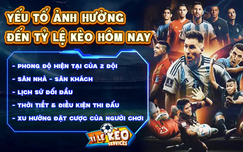 Yếu tố ảnh hưởng đến tỷ lệ kèo hôm nay